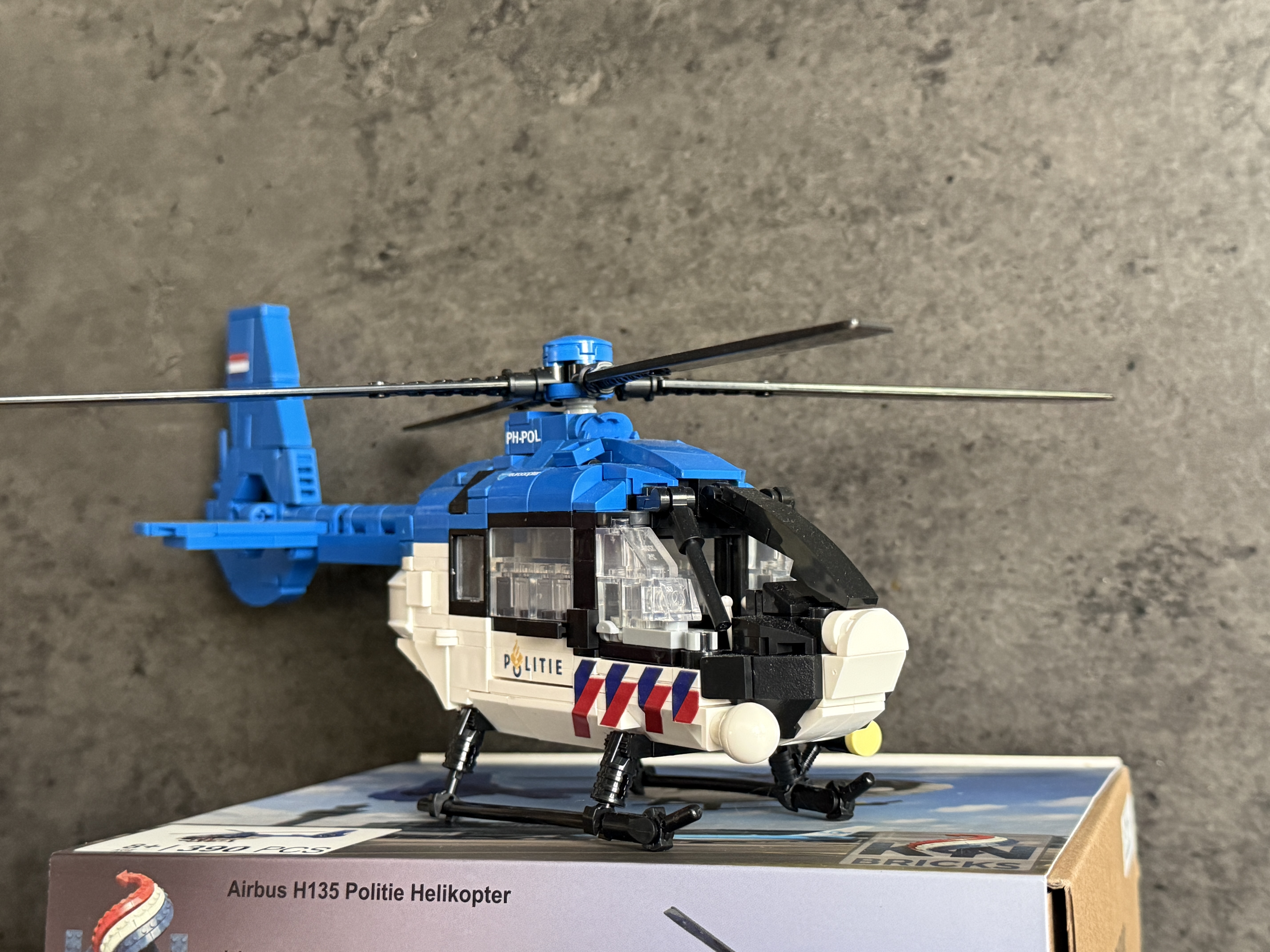 Detail van de politiehelikopter